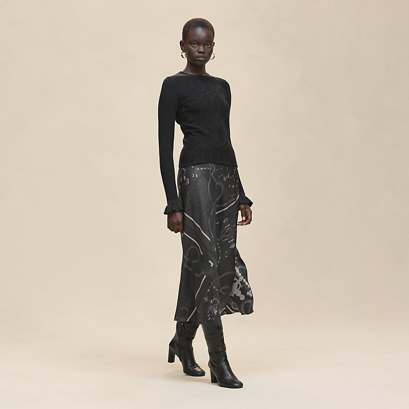 ロングスリーブライトニット 《パルフロワ・リミックス》モチーフ