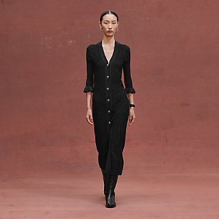 エルメス25aw ライトカーディガン ハーフスリーブ パルフロワリミックス ロングライトカーディガン-