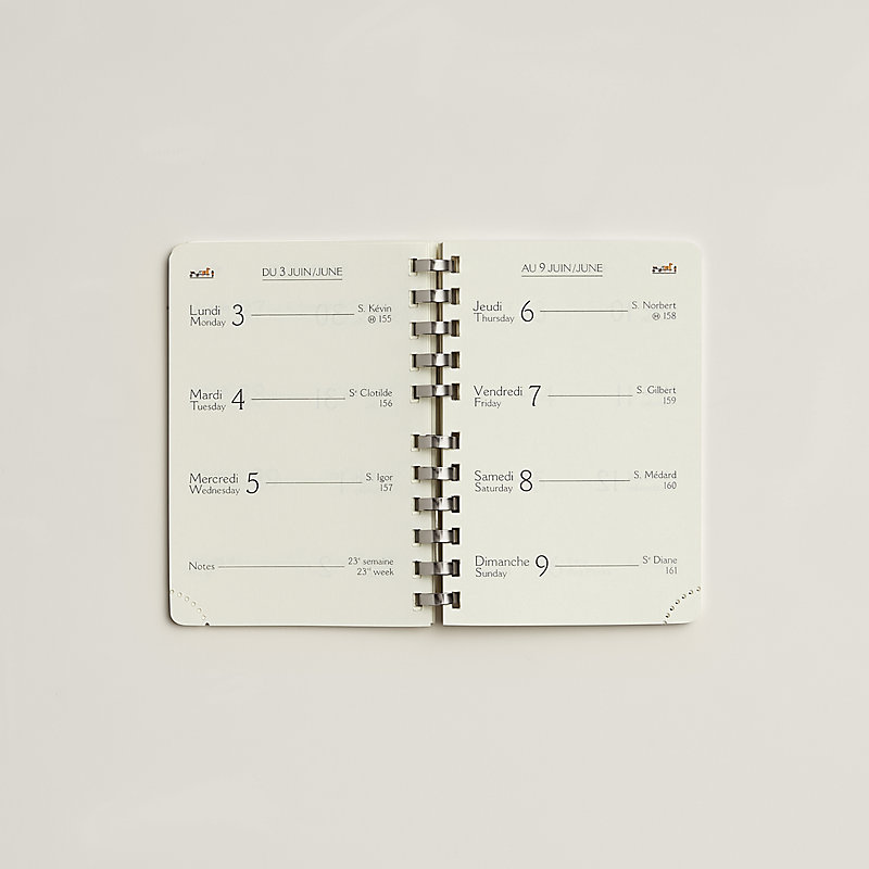 手帳レフィル '24 《PM》 1ブロック | Hermès - エルメス-公式サイト