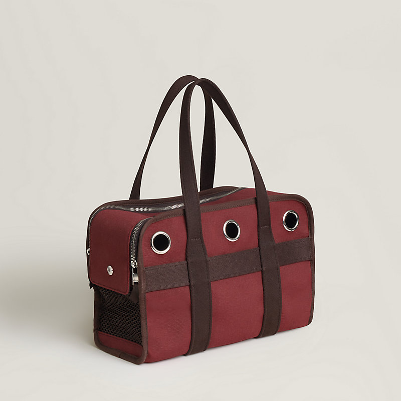 【新品】HERMES エルメス 犬用bag 旅行にも HERMES エルメス 犬用 ペットキャリーバッグ ネイビー ブラウン
