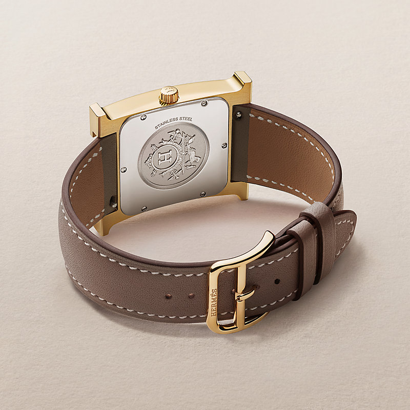 腕時計 《Hウォッチ》 GM 34 mm - ブラック | Hermès - エルメス-公式