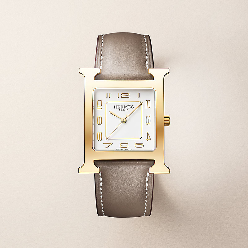 腕時計 《Hウォッチ》 GM 34 mm - ブラック | Hermès - エルメス-公式