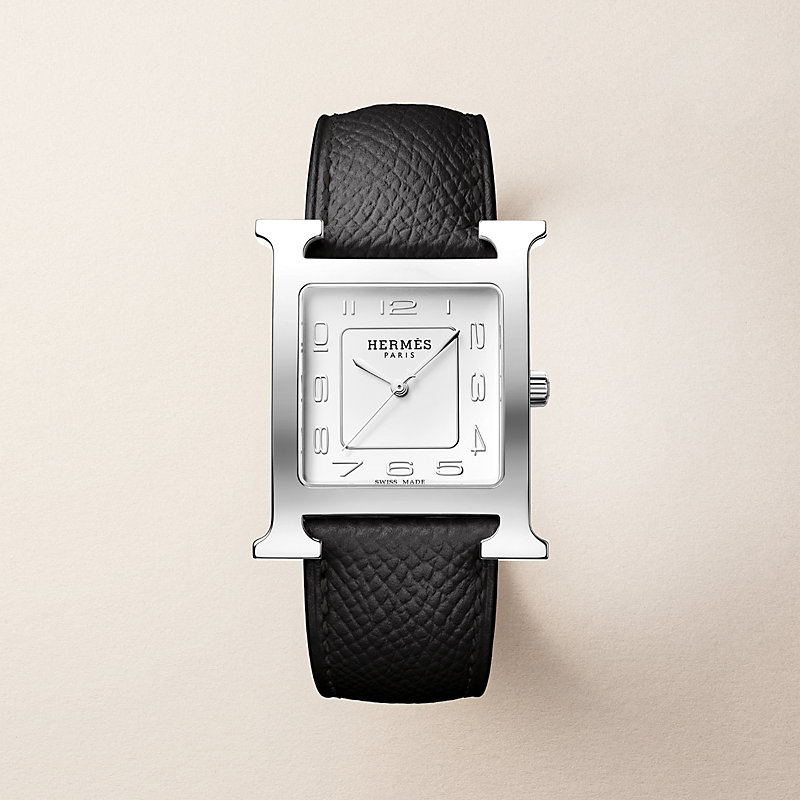 腕時計 《Hウォッチ》 GM 34 mm - ブラック | Hermès - エルメス-公式