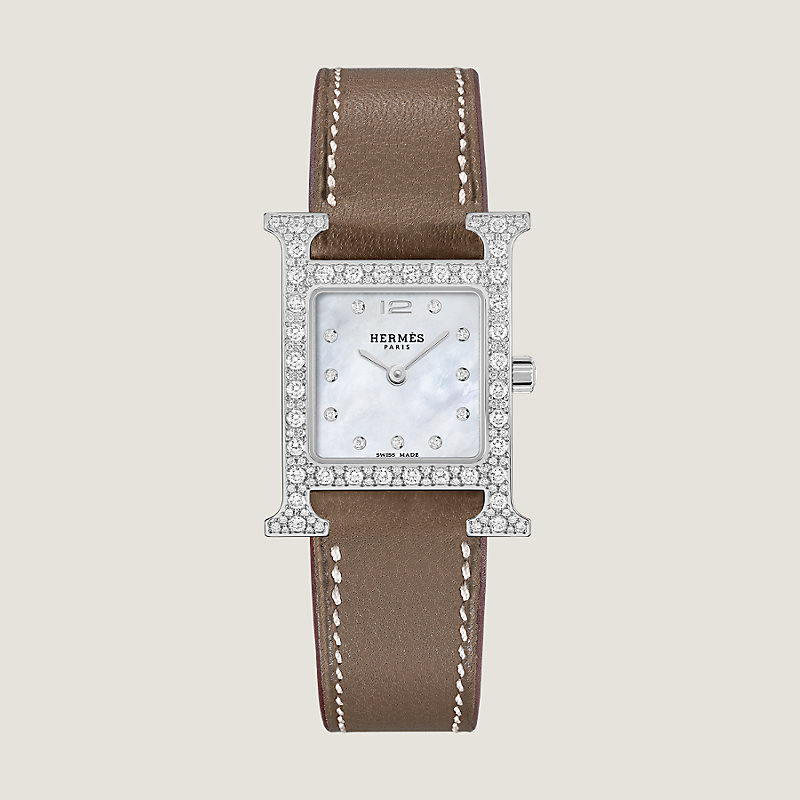 HERMES エルメス 腕時計 《Hウォッチ》 PM 25 mm ステンレス 腕時計 《Hウォッチ》 PM 25 mm | Hermès - エルメス-公式サイト