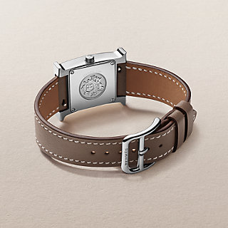 エルメス 時計 HERMES Hウォッチ PM 21MM シルバー レディース