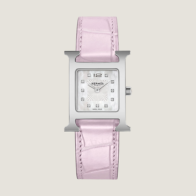 【 15時まで限定価格 】 HERMES，Hウォッチ エルメス HERMES Hウォッチミニ 腕時計 時計 ステンレススチール
