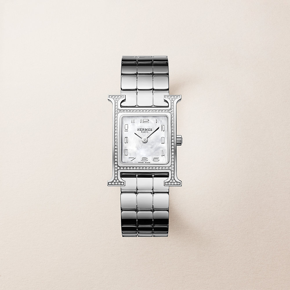 腕時計 《Hウォッチ》 PM 25 mm - ブラック | Hermès - エルメス-公式