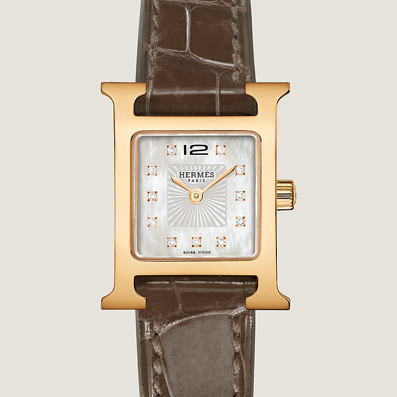 公式サイト 美品⭐︎エルメス HERMES⭐︎Hウォッチ ゴールド 腕時計 ...
