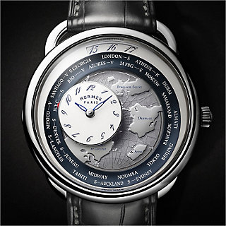 腕時計 《アルソー ル タン ヴォヤジャー》 41 mm - グレー | Hermès