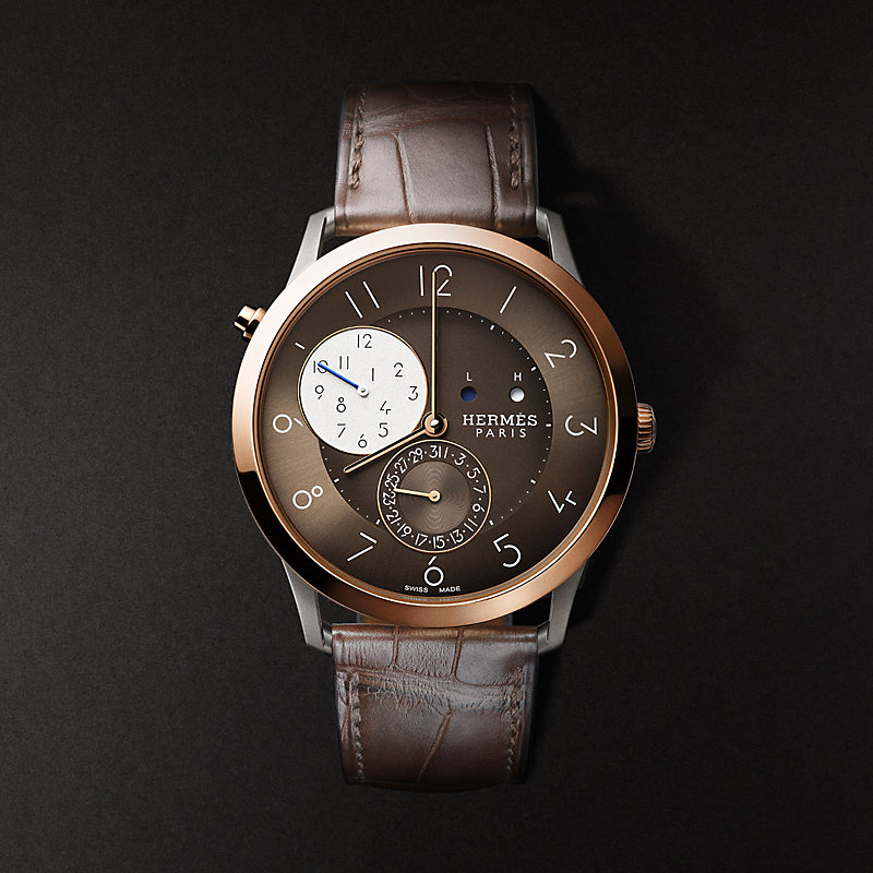 【超目玉】エルメス機械式自動巻 スリム ドゥ エルメス 39.5 mm 腕時計 《スリム ドゥ エルメス》 GMT 39.5 mm | Hermès - エルメス