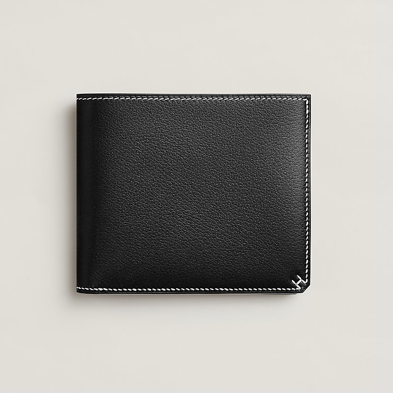 HERMÈS ブラック二つ折り財布Hセリエ コンパクトウォレット HERMES （新品・未使用品）エルメス Hセリエ コンパクト 二つ折り財布