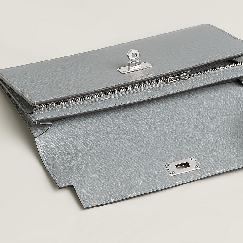 財布 《ケリー・ポケット》 ロング - グレー | Hermès - エルメス-公式 財布 《ケリー・ポケット》 ロング - グレー | Hermès - エルメス-公式