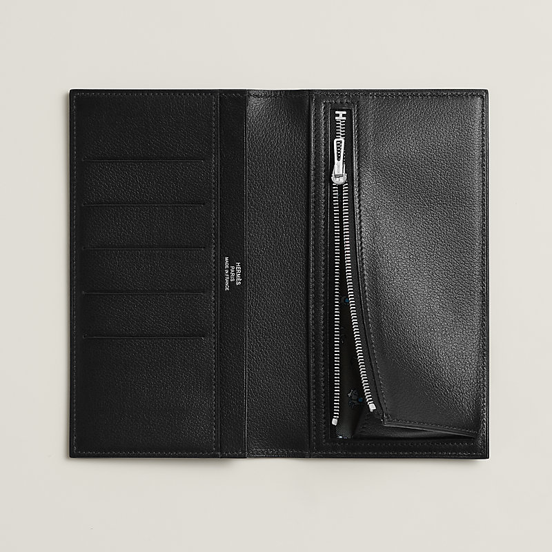 ポリニシ C(2018) シチズン ツイル ロング シルクイン 財布 《シチズン・ツイル》 ロング コンビネ - グレー | Hermès