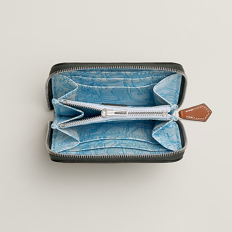【美品】HERMES シルクイン コンパクト エルメス アザップ シルクイン コンパクト 黒 ブラック 【新品