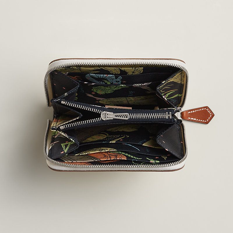 HERMES シルクインコンパクト財布 ☆裏地が可愛い♪【HERMES】シルクイン コンパクト ミニ財布☆ (HERMES