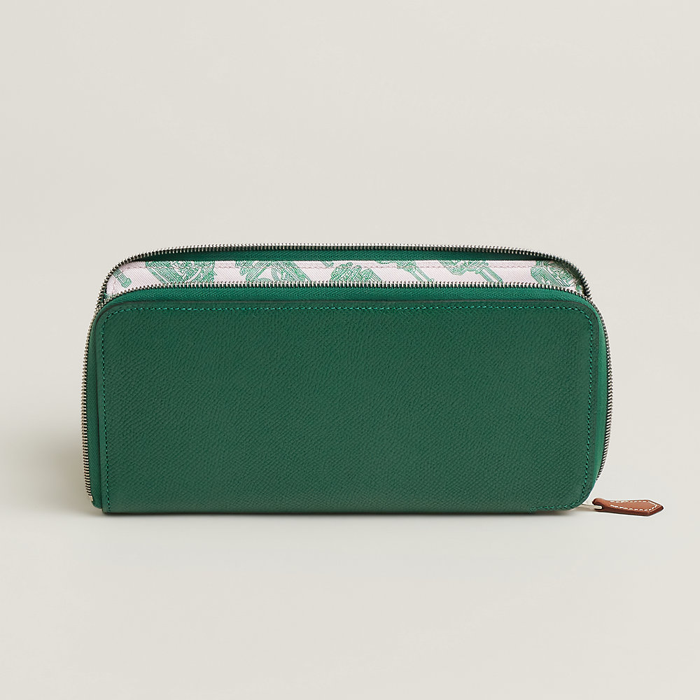 HERMES エルメス 二つ折り財布 アザップ シルクイン コンパクト AZAP SILKIN COMPACT エプソン エバーカラー レディース  レザー ミニ財布 SV カラー15色