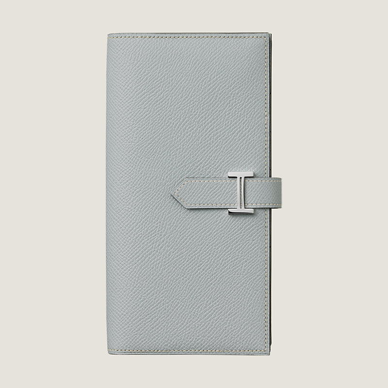 エルメス　ベアン　グレー　折りたたみ長さ　レザー　男女　兼用 エルメス ベアン グレー 折りたたみ長さ レザー 男女 兼用 エルメス