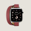 시리즈 11 케이스 & 애플 워치 에르메스 스트랩, Attelage 더블 투어 42mm, 보기: 앞, front, 1개 중 5번째 보기
