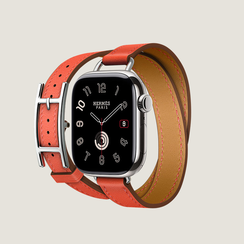 시리즈 11 케이스 & 애플 워치 에르메스 스트랩, Hapi Attelage 더블 투어 42mm