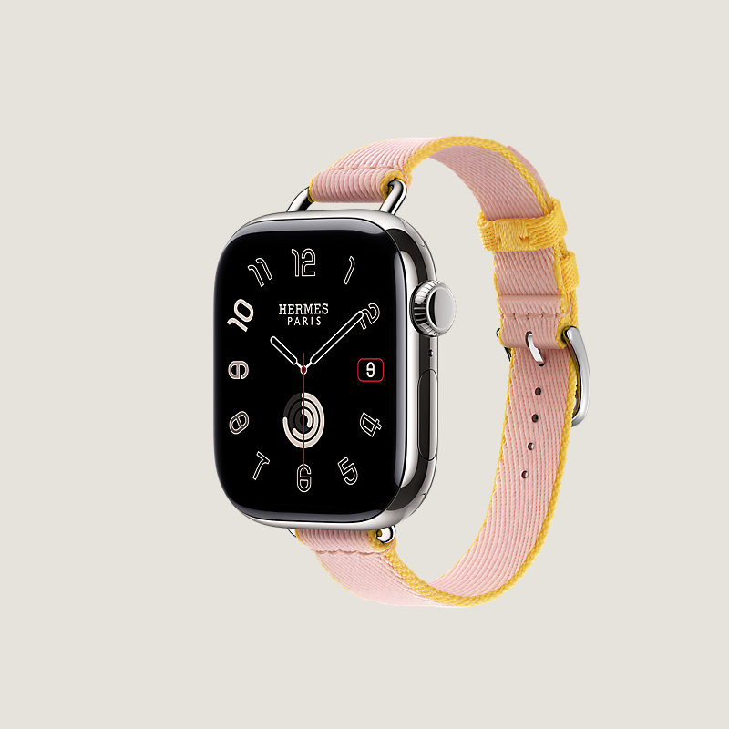 시리즈 11 케이스 & 애플 워치 에르메스 스트랩, Twill Jump Attelage 싱글 투어 42mm