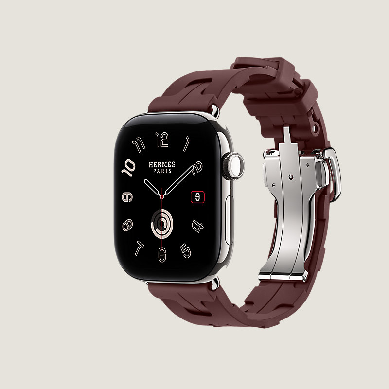 시리즈 12 케이스 & 애플 워치 에르메스 스트랩, Kilim 디플로이먼트 버클 싱글 투어 42mm, 보기: 옆, 3개 중 3번째 보기