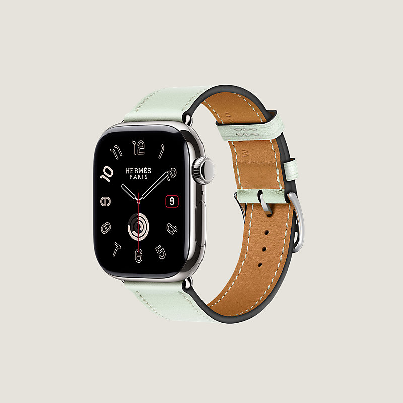 HERMES AppleWatch レザーストラップ ダブルツアー 42mm Band Apple Watch Hermès Single Tour 42 mm Deployment Buckle