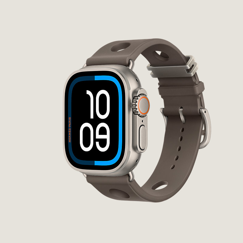 울트라 4 케이스 & 애플 워치 에르메스 스트랩, Scub'H Diving 싱글 투어 49mm, 보기: 옆, 3개 중 3번째 보기